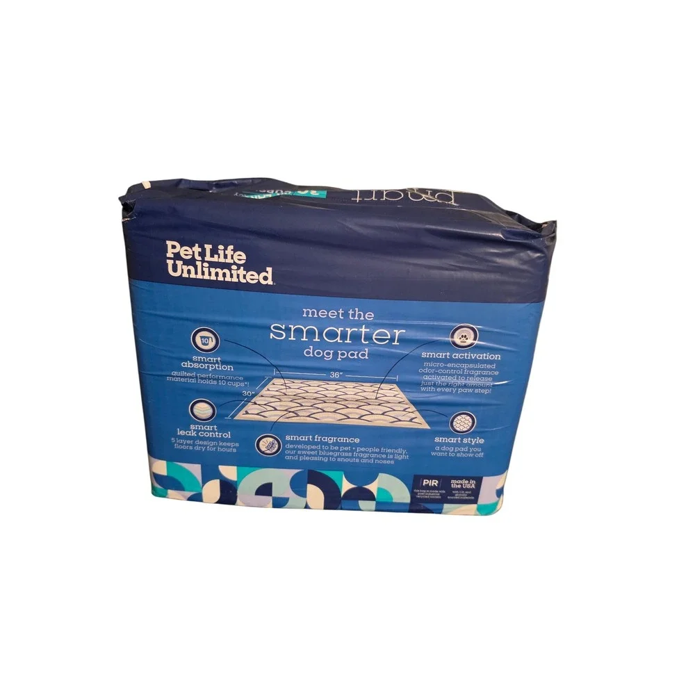 Pet Life‎ Unlimited Smart Prints Dog Pads XX-Large 30x36 30ct Bluegrass Scent